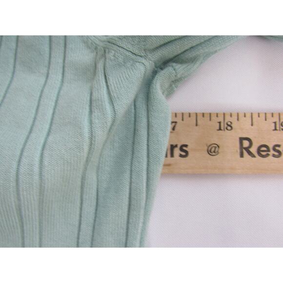 Worthington Sweater Green Cardigan Womens sz M Silk Boho Cottagecore Whimsical - Picture 5 of 6